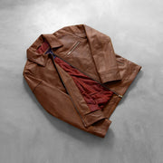 
Lavendard Giacca Biker in Pelle da Uomo – alternate product view 8