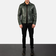 
Lavendard Giacca Biker in Pelle da Uomo – alternate product view 4