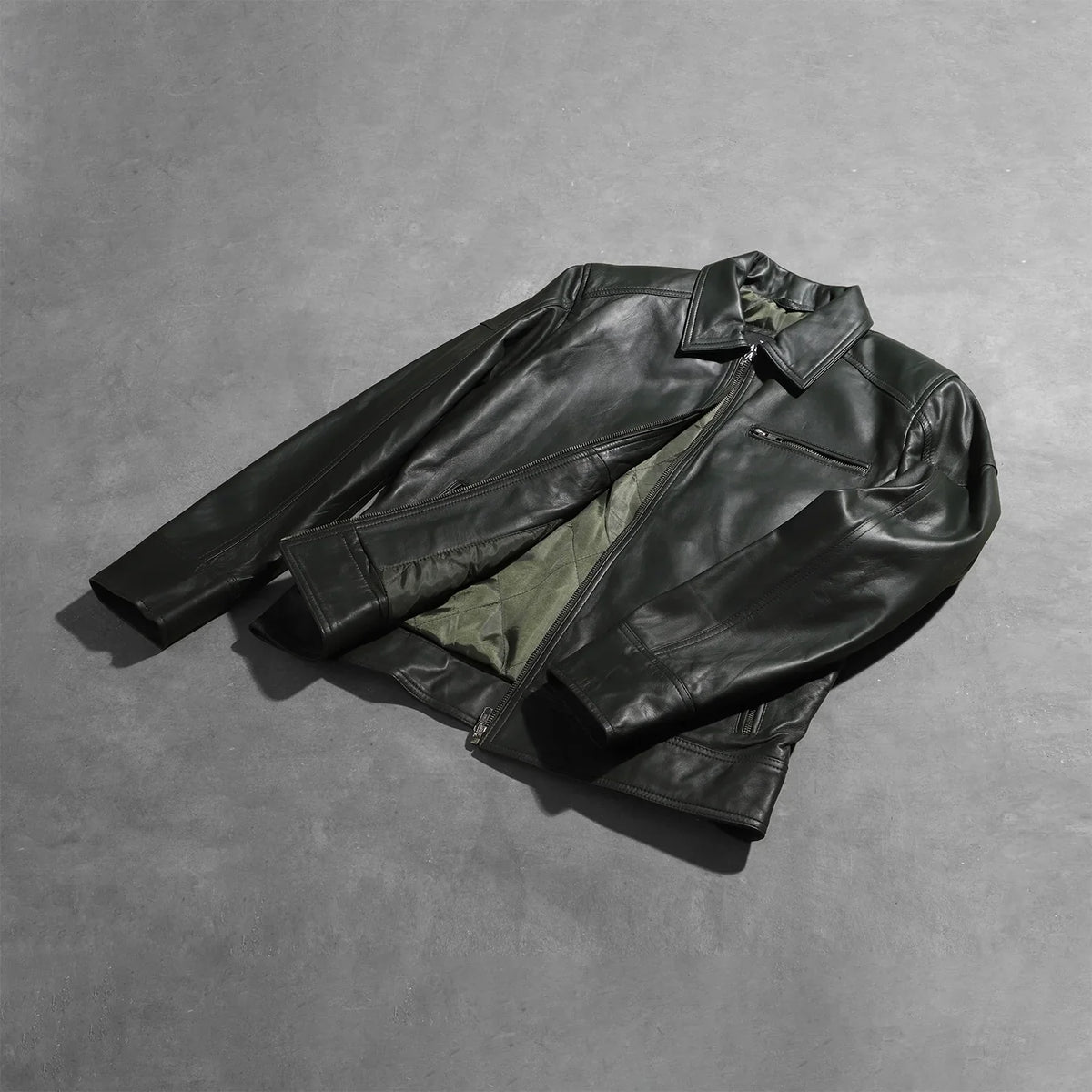 
Lavendard Giacca Biker in Pelle da Uomo – alternate product view 7
