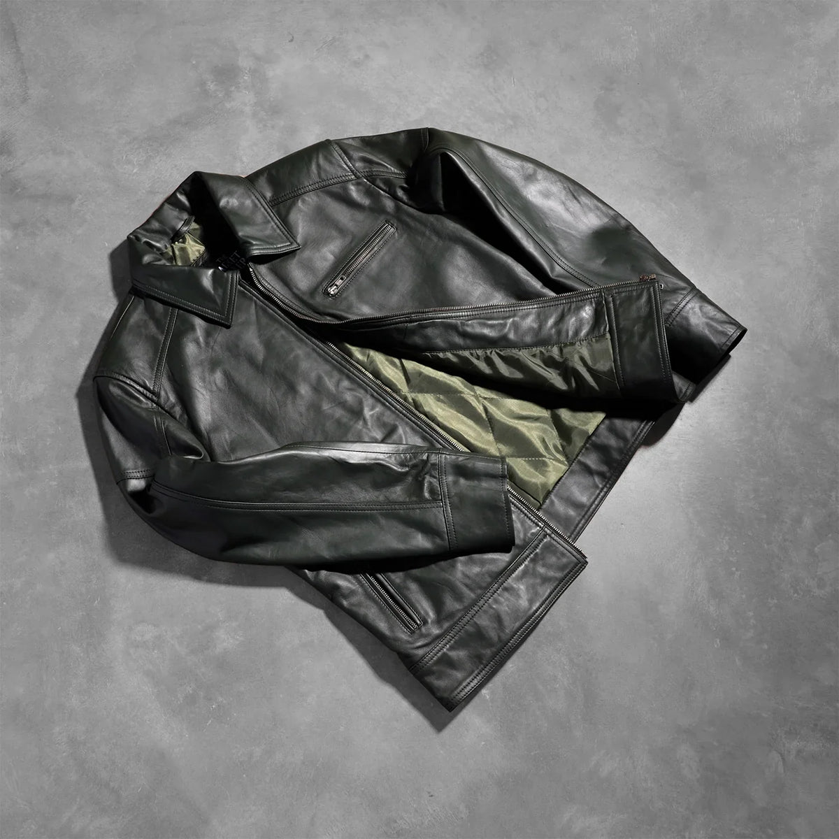 
Lavendard Giacca Biker in Pelle da Uomo – alternate product view 8