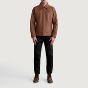 
Lavendard Giacca Biker in Pelle da Uomo – alternate product view 4