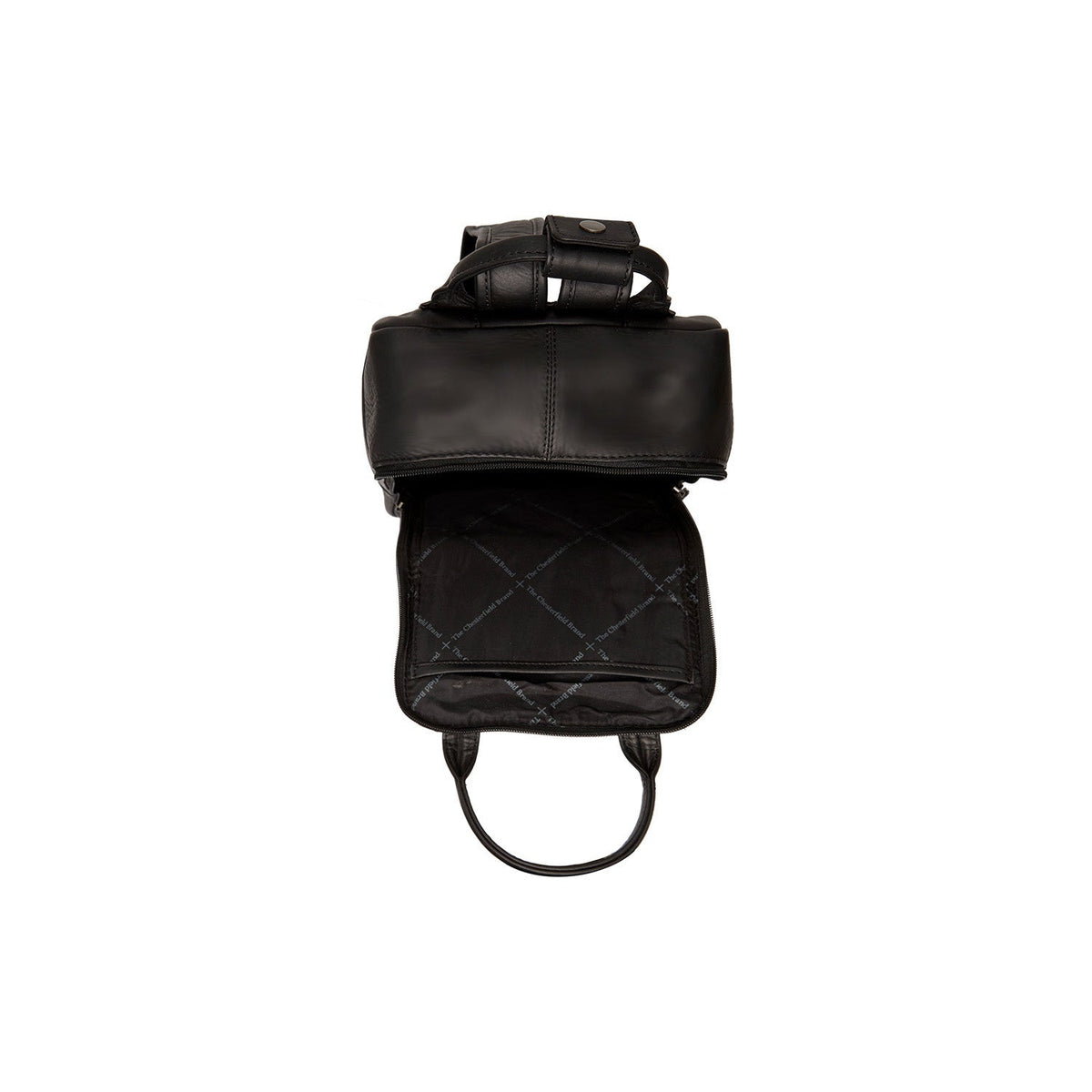 Solid Antique Brass Hardware &amp; Heavy-Duty Dual Zipper Detail on Bellary Full-Grain Leather Backpack da Donna