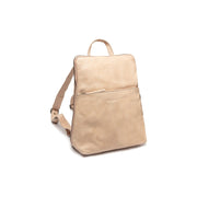 Bern Full-Grain Leather Backpack da Donna in Classic 100% Full-Grain Leather - Full Exterior Front Profile View | Acquista online