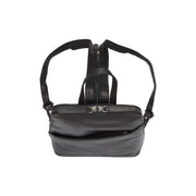 Solid Antique Brass Hardware &amp; Heavy-Duty Dual Zipper Detail on Claire Full-Grain Leather Backpack da Donna