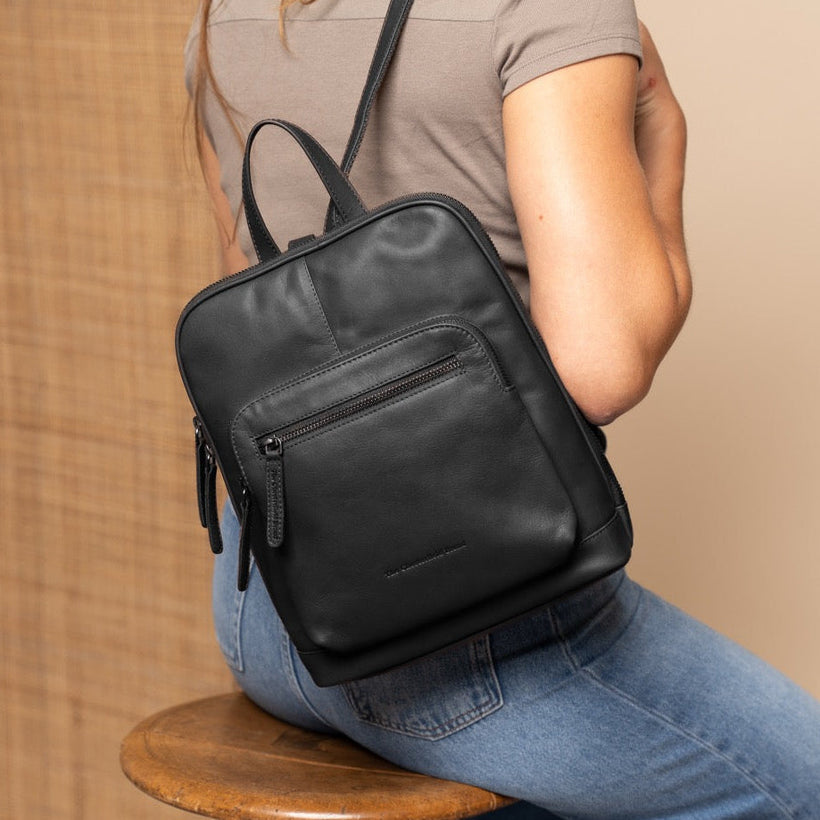 Floran Full-Grain Leather Backpack da Donna