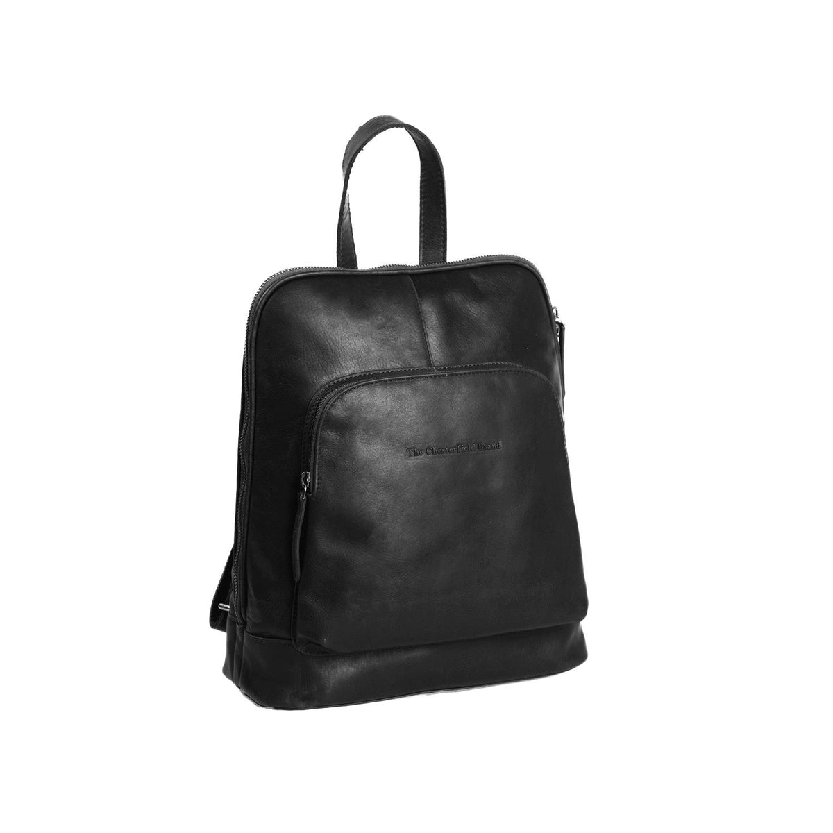 Naomi Full-Grain Leather Backpack da Donna in Classic 100% Full-Grain Leather - Full Exterior Front Profile View | Acquista online