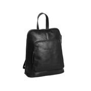Naomi Full-Grain Leather Backpack da Donna in Classic 100% Full-Grain Leather - Full Exterior Front Profile View | Acquista online