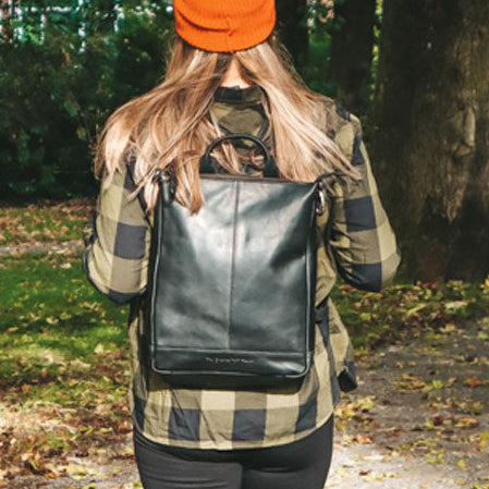Saar Full-Grain Leather Backpack da Donna