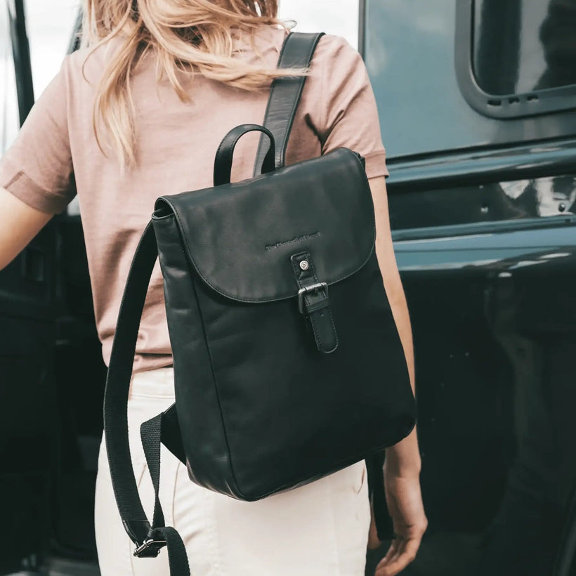 Vermont Full-Grain Leather Backpack da Donna