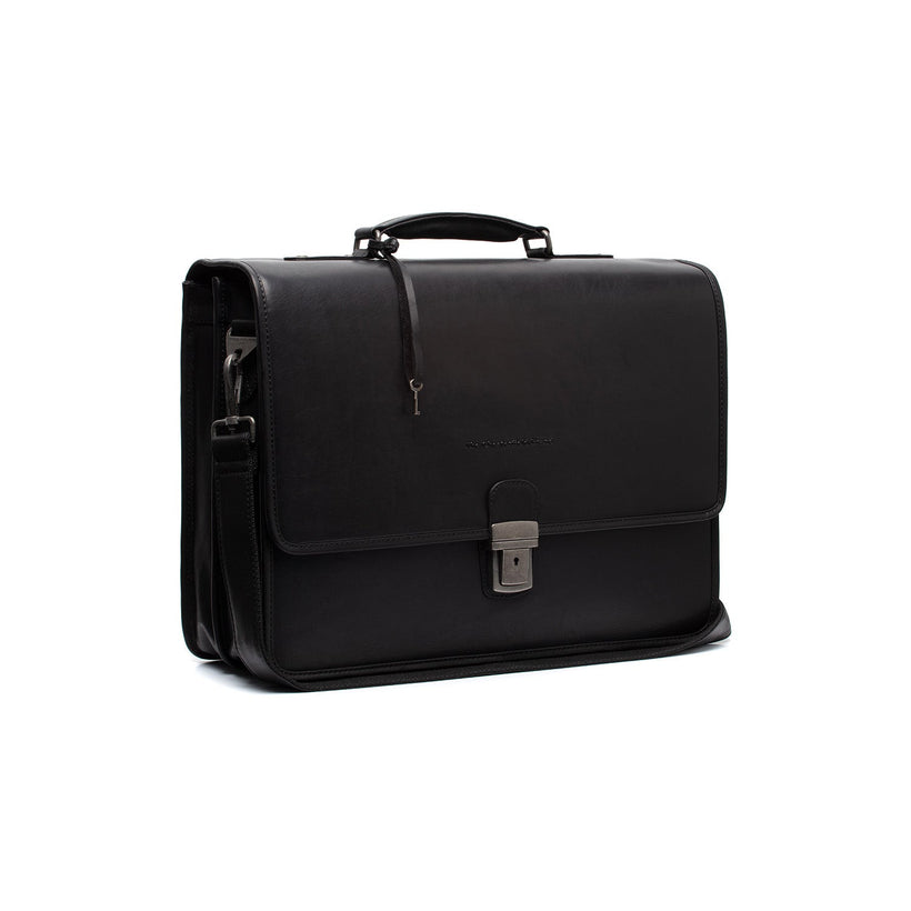 Glenwood Full-Grain Leather Briefcase da Uomo