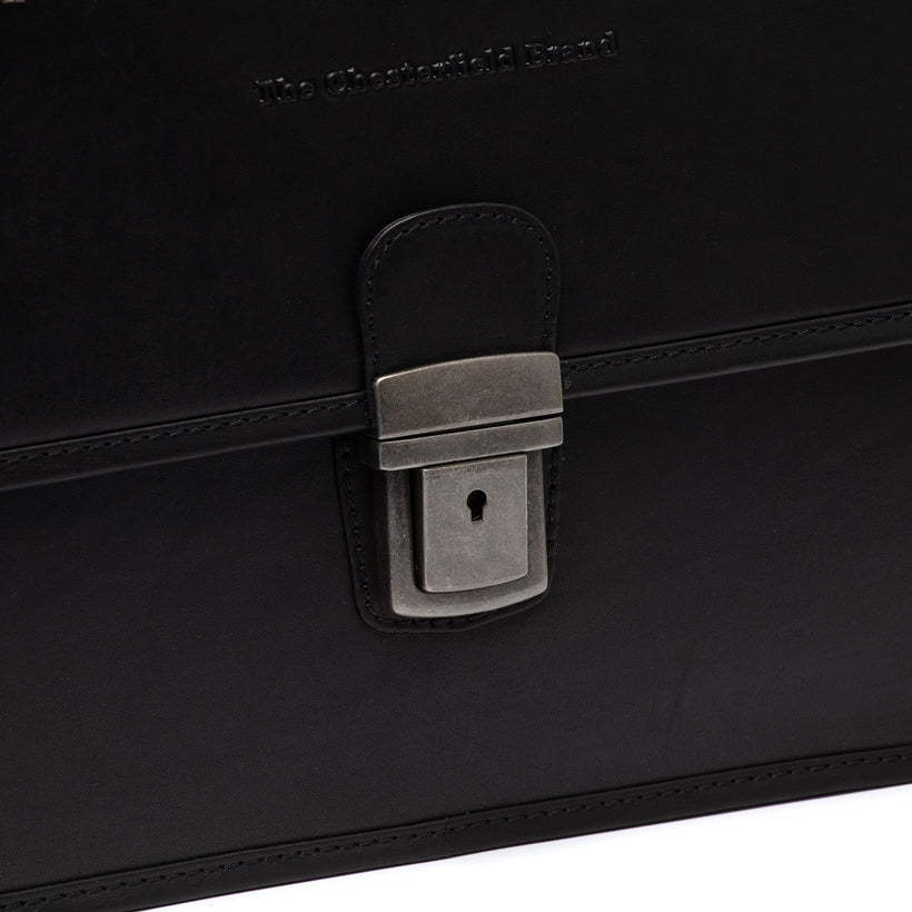 Glenwood Full-Grain Leather Briefcase da Uomo