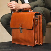 Salvatore Full-Grain Leather Briefcase da Uomo – Vista prodotto alternativa 2