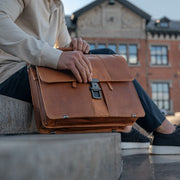 Stuttgart Full-Grain Leather Briefcase da Donna – Vista prodotto alternativa 2
