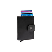 Barrea Full-Grain Leather Card Holder da Donna in Classic 100% Full-Grain Leather - Full Exterior Front Profile View | Acquista online