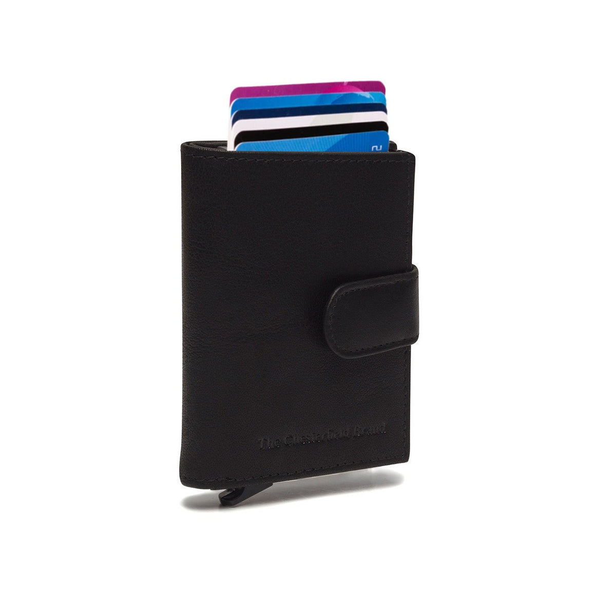 Hannover Full-Grain Leather Card Holder da Donna in Classic 100% Full-Grain Leather - Full Exterior Front Profile View | Acquista online