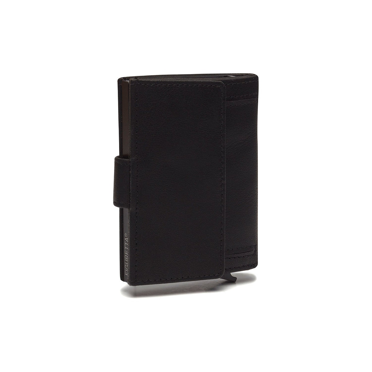 Hannover Full-Grain Leather Card Holder da Donna - Structured Side Profile Showing Gusset Depth &amp; Expansion Capacity