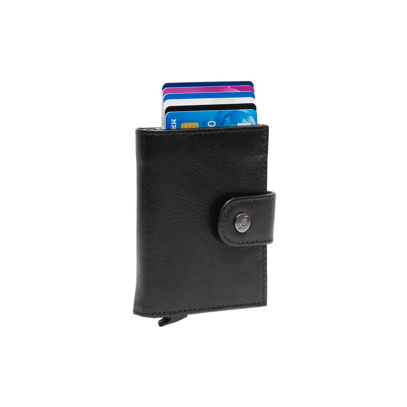 Lesina Full-Grain Leather Card Holder in Classic 100% Full-Grain Leather - Full Exterior Front Profile View | Buy Online