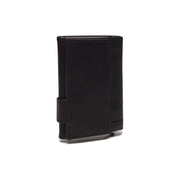 Solid Antique Brass Hardware &amp; Heavy-Duty Dual Zipper Detail on Mannheim Full-Grain Leather Card Holder da Donna