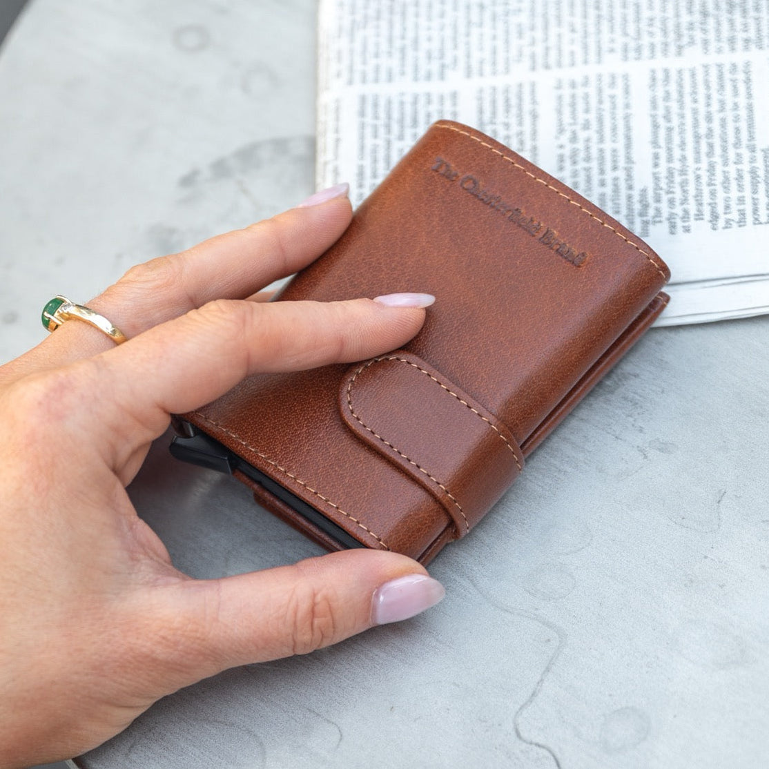 Mannheim Full-Grain Leather Card Holder da Donna – Vista prodotto alternativa 2