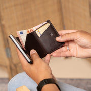 Palma Full-Grain Leather Card Holder da Donna – Vista prodotto alternativa 3