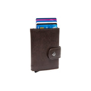 Varrano Full-Grain Leather Card Holder da Donna in Classic 100% Full-Grain Leather - Full Exterior Front Profile View | Acquista online