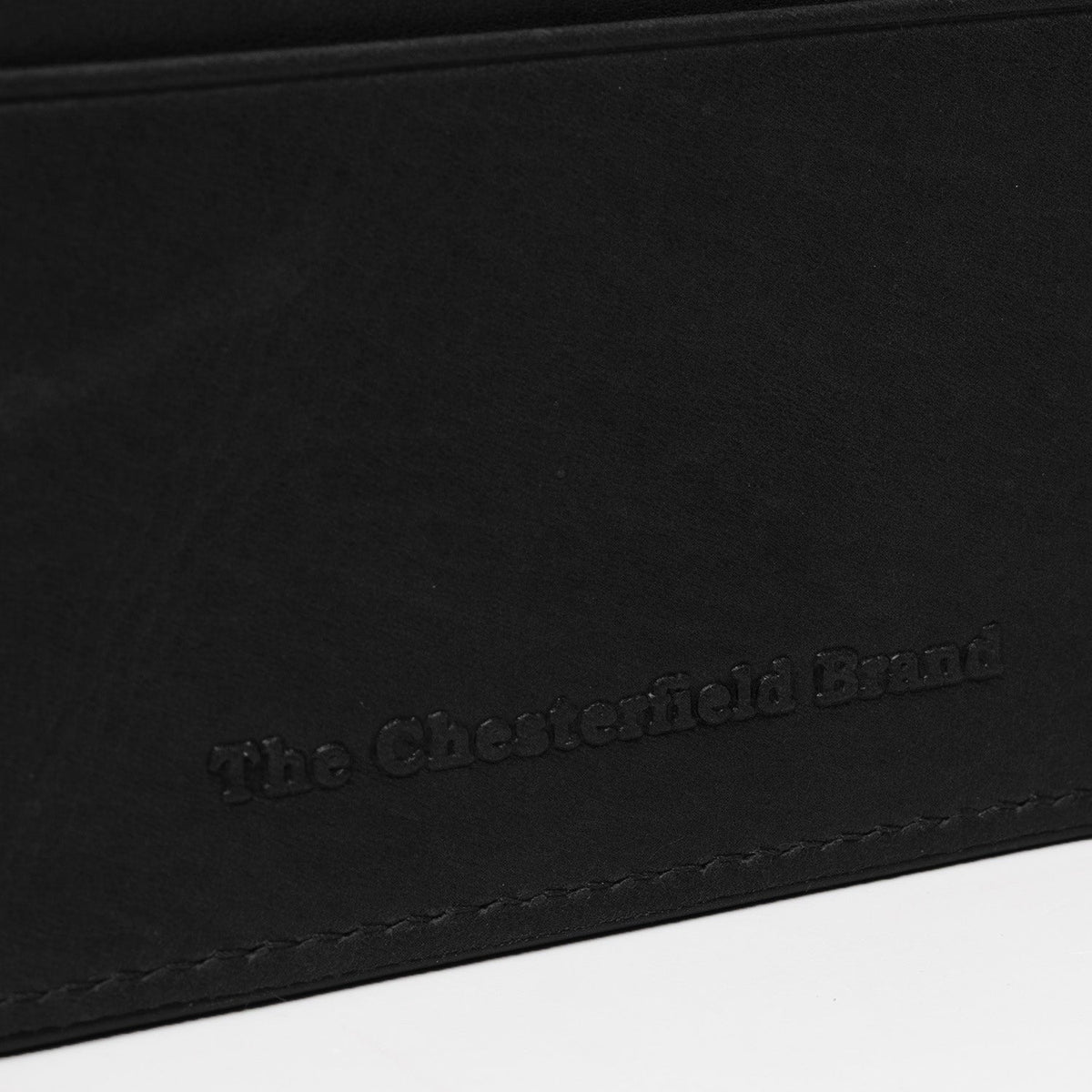 Solid Antique Brass Hardware &amp; Heavy-Duty Dual Zipper Detail on Leather Card Wallet da Donna