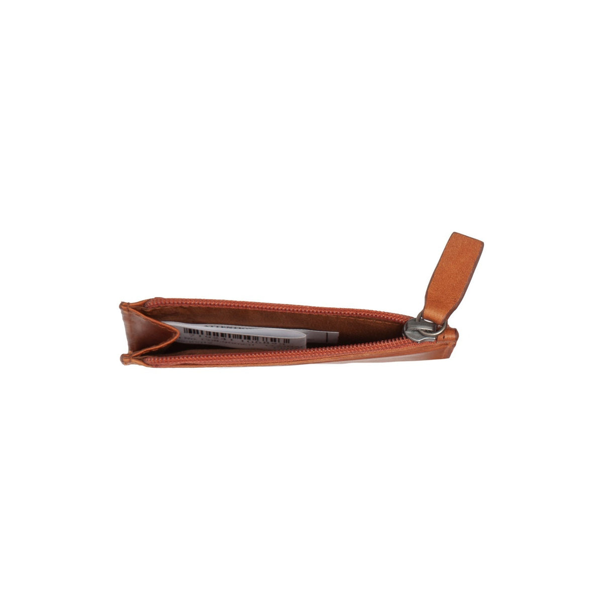 Cognac Leather Card Wallet da Donna, detail view 1