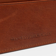 Cognac Leather Card Wallet da Donna, detail view 4