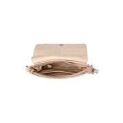 Ann Pelle pieno fiore Borsa a tracolla - Structured Side Profile Showing Gusset Depth &amp; Expansion Capacity