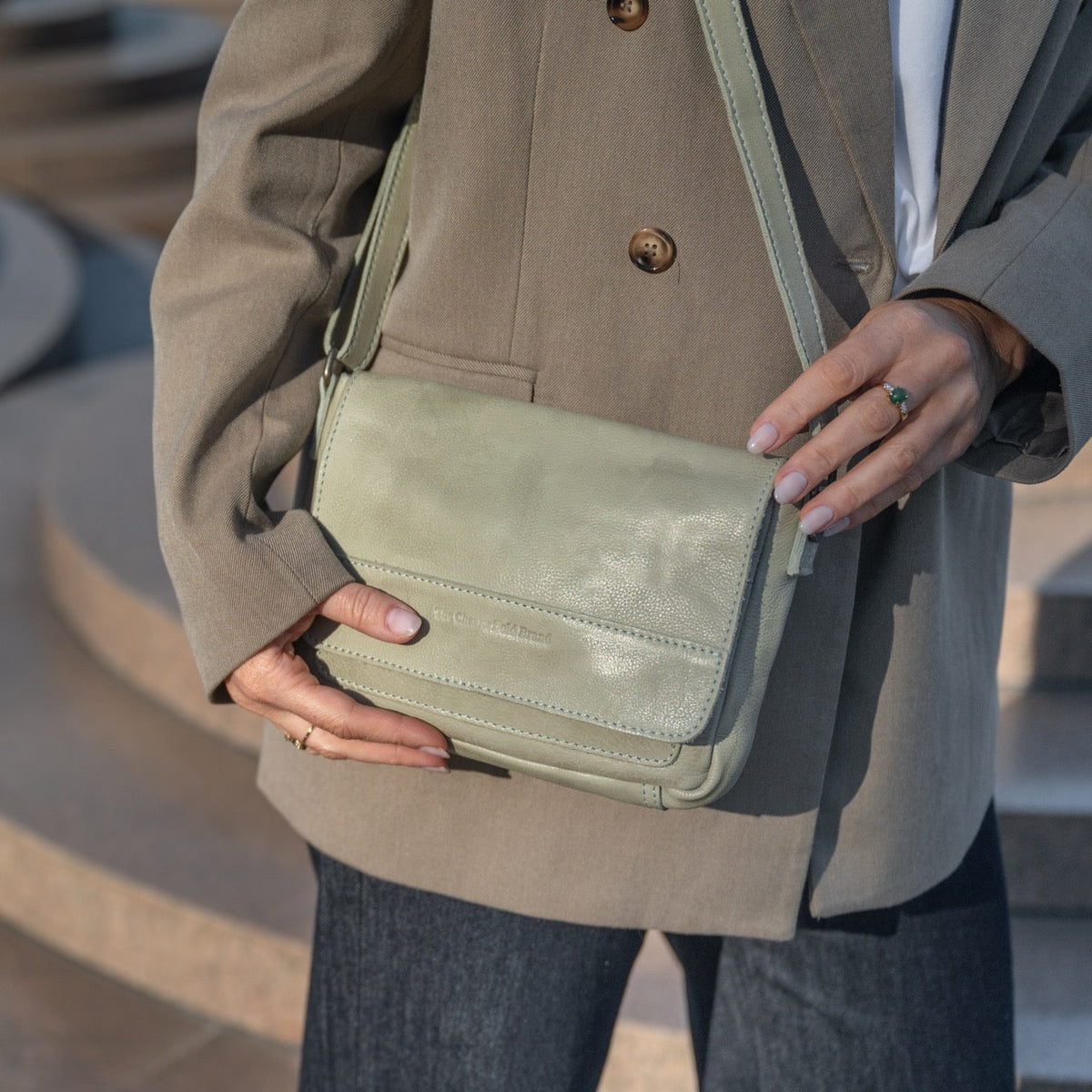 Ann Pelle pieno fiore Borsa a tracolla – Vista alternativa 2