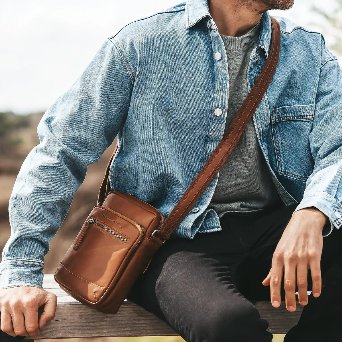 
Birmingham Borsa a tracolla in pelle pieno fiore – alternate product view 3