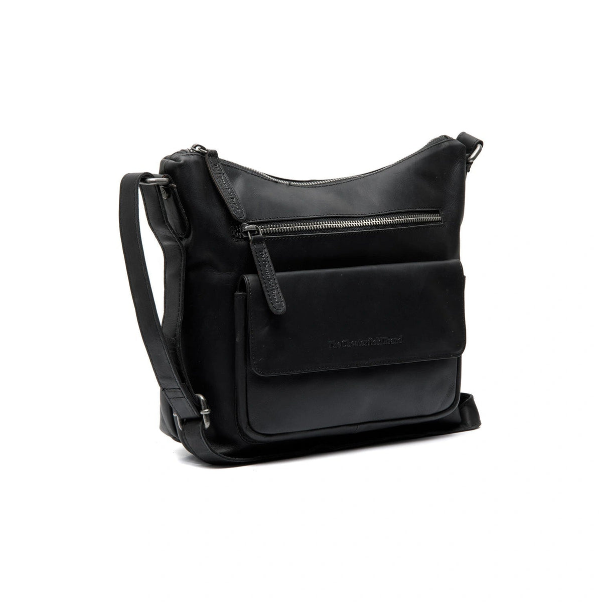 Hailey Full-Grain Leather Crossbody Bag da Donna in Classic 100% Full-Grain Leather - Full Exterior Front Profile View | Acquista online