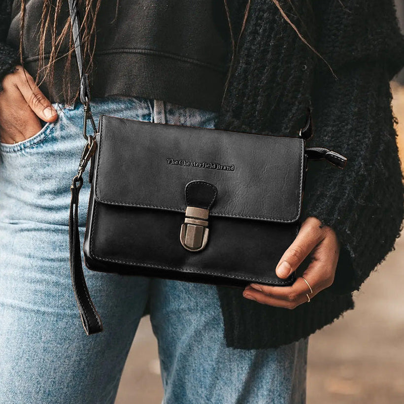 Lucca Full-Grain Leather Crossbody Bag da Donna