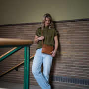 
Nebraska Borsa a tracolla in pelle pieno fiore – alternate product view 3