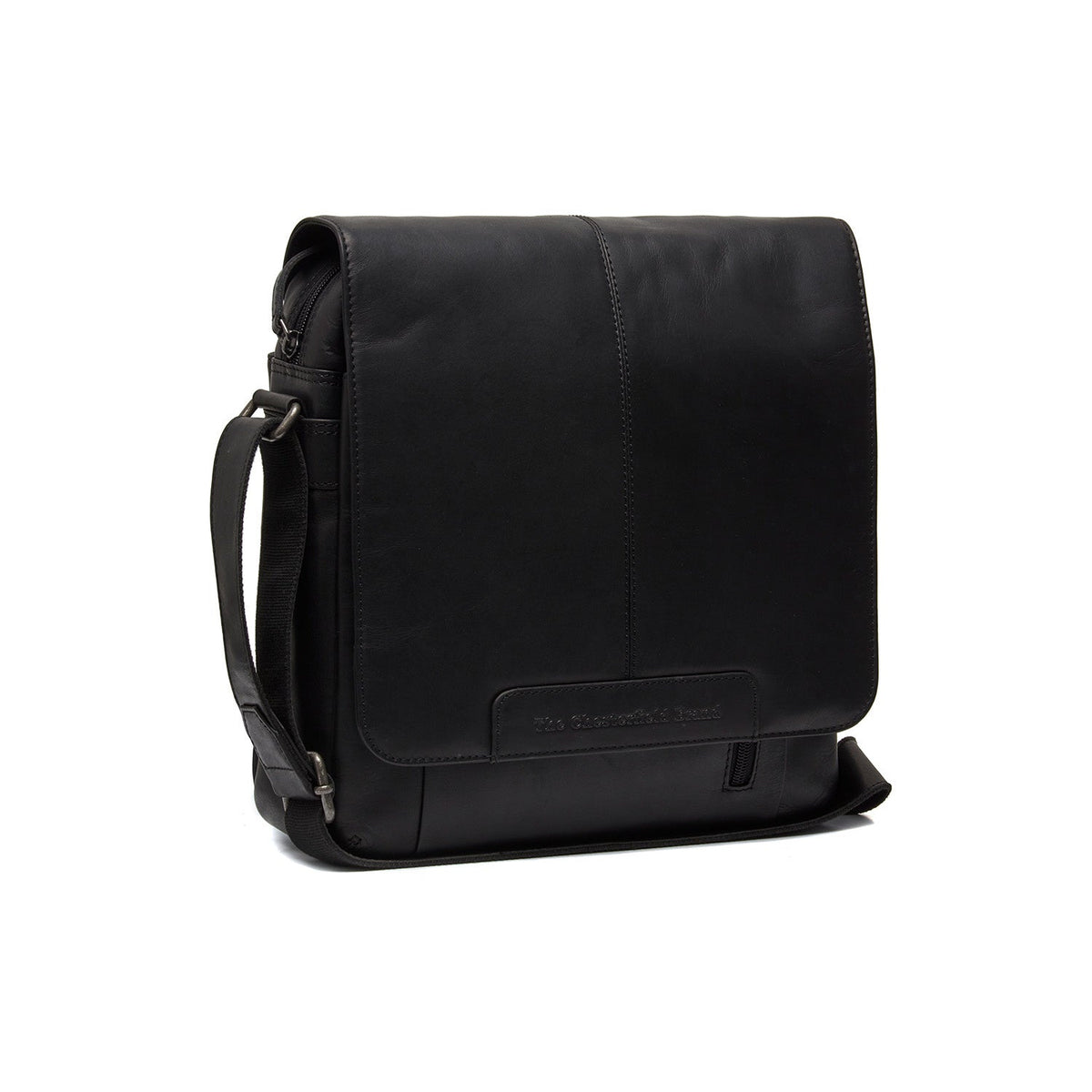 Raphael Full-Grain Leather Crossbody Bag da Uomo in Classic 100% Full-Grain Leather - Full Exterior Front Profile View | Acquista online