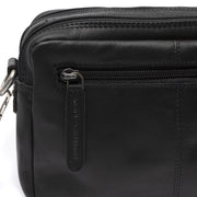 Solid Antique Brass Hardware &amp; Heavy-Duty Dual Zipper Detail on Samui Full-Grain Leather Crossbody Bag da Donna