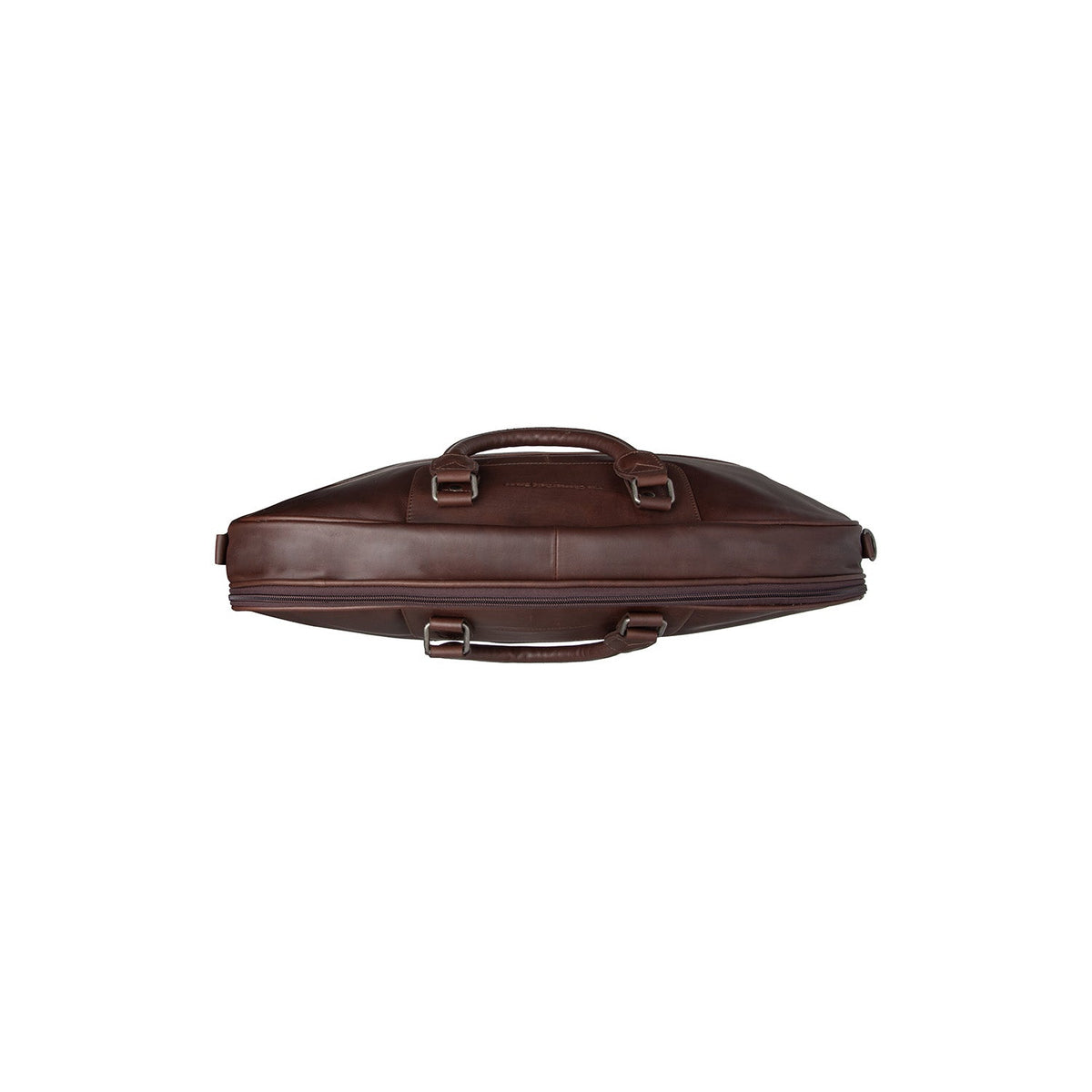 
Dettaglio ravvicinato of Classic Collar & Heavy-Duty Zipper Hardware on Leather Garment Bag Josh