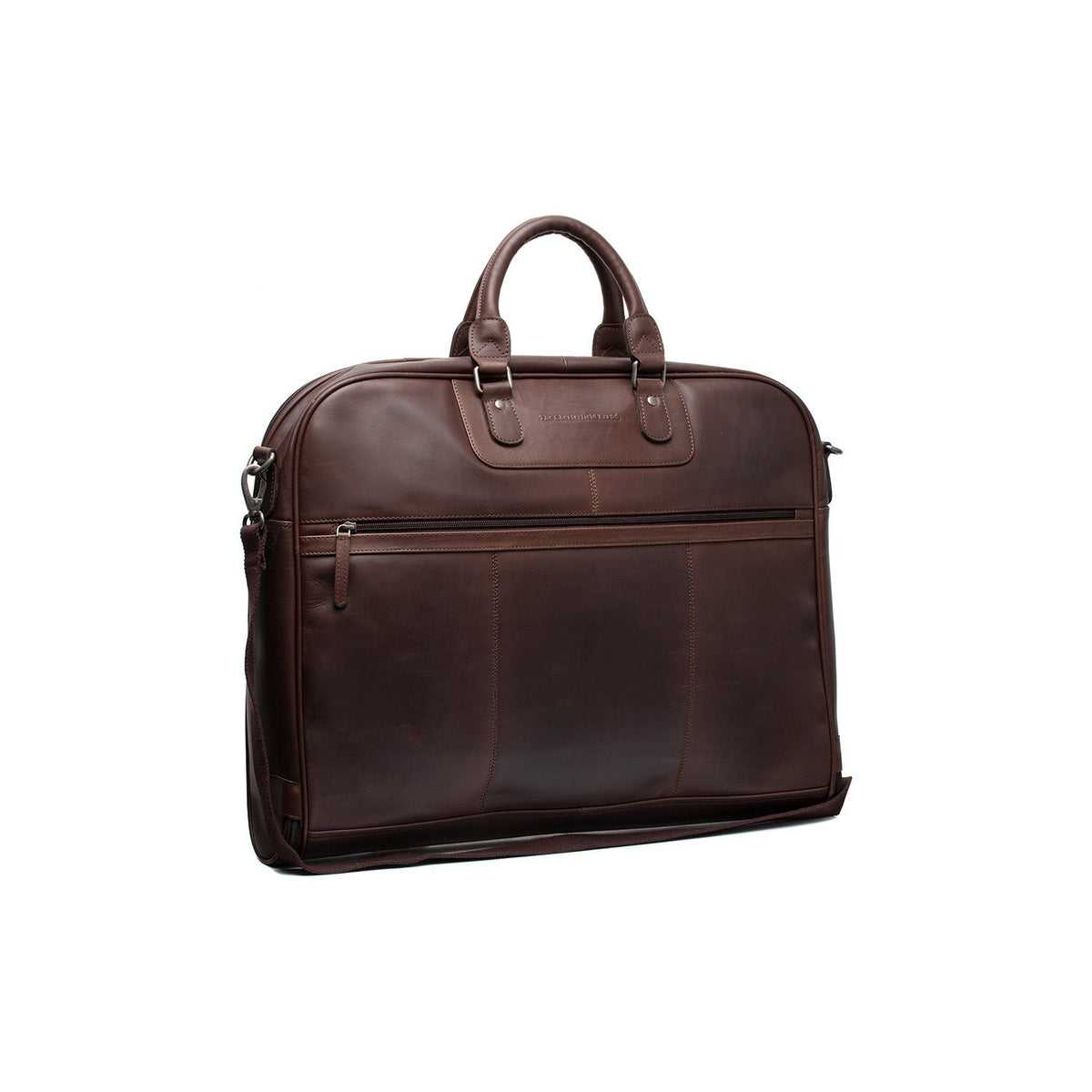 
Leather Garment Bag Josh in classica vera pelle pieno fiore 100% - Vista frontale e silhouette sartoriale | Acquista online
