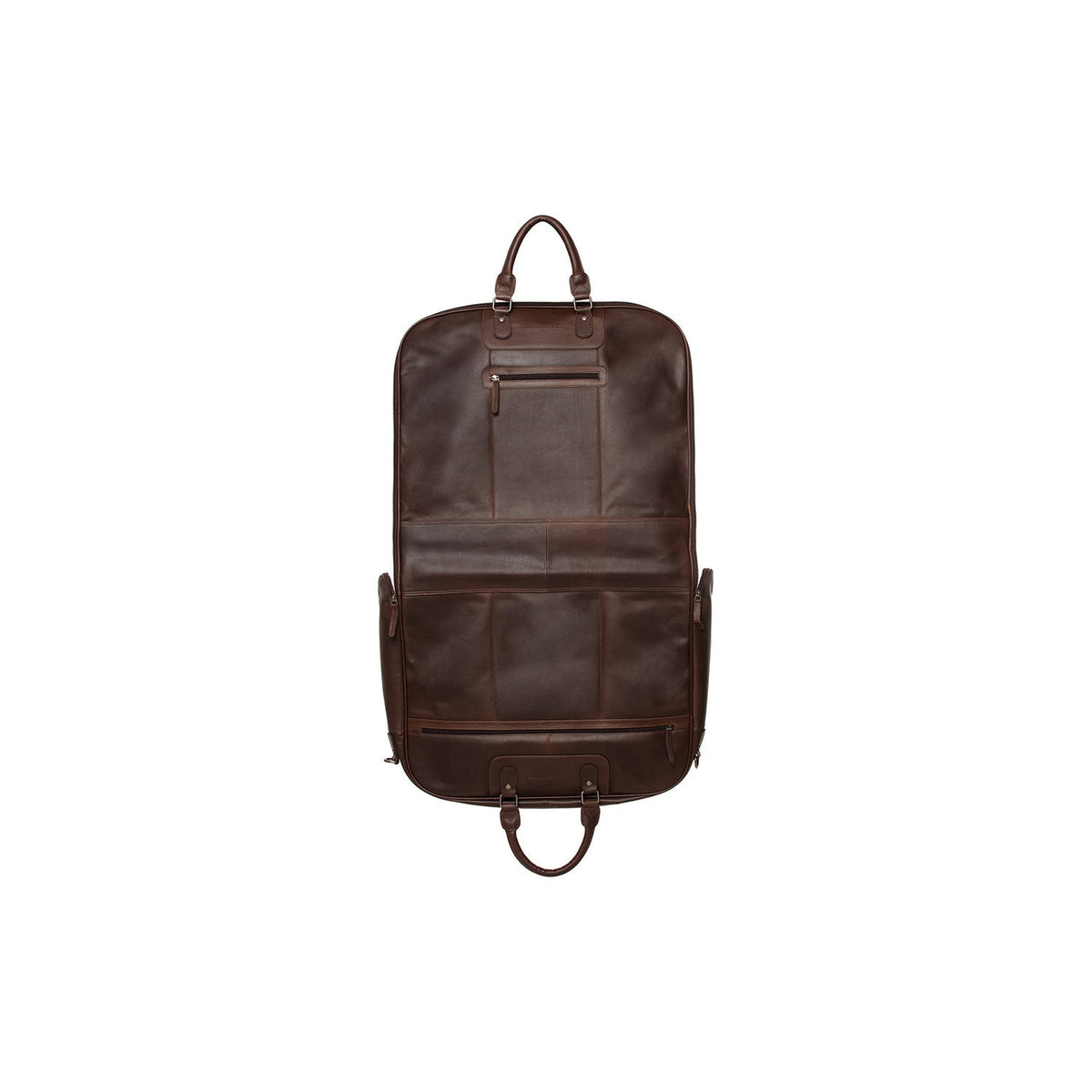 
Leather Garment Bag Josh - Vista laterale che mostra il taglio ergonomico delle maniche
