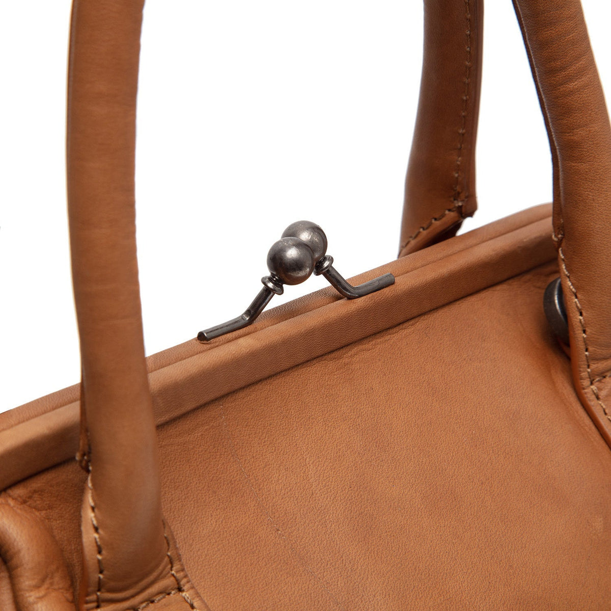 
Cognac Leather Handbag Chili, detail view 3