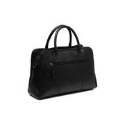 Tailored Rib Cuffs &amp; Hem Craftsmanship Construction Detail on Layton Full-Grain Leather Handbag da Donna