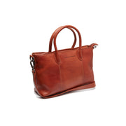 Tailored Rib Cuffs &amp; Hem Craftsmanship Construction Detail on Pergamino Full-Grain Leather Handbag da Donna