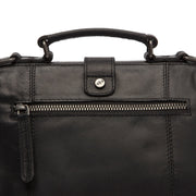 
Rachael Borsa a mano in pelle pieno fiore - Vista laterale che mostra il taglio ergonomico delle maniche