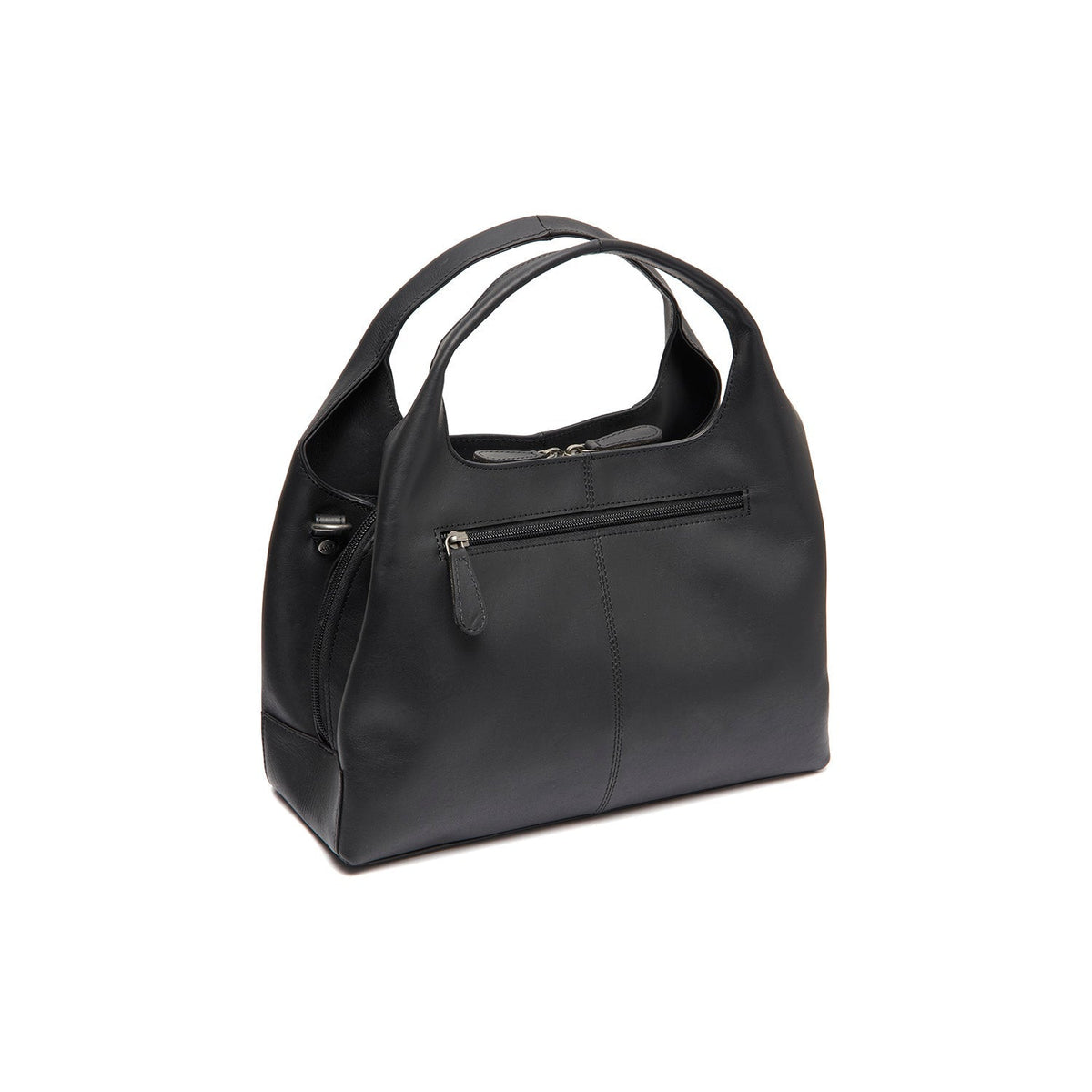 Styled Fit Perspective of Salina Full-Grain Leather Handbag da Donna on Model - Natural Daylight Drape