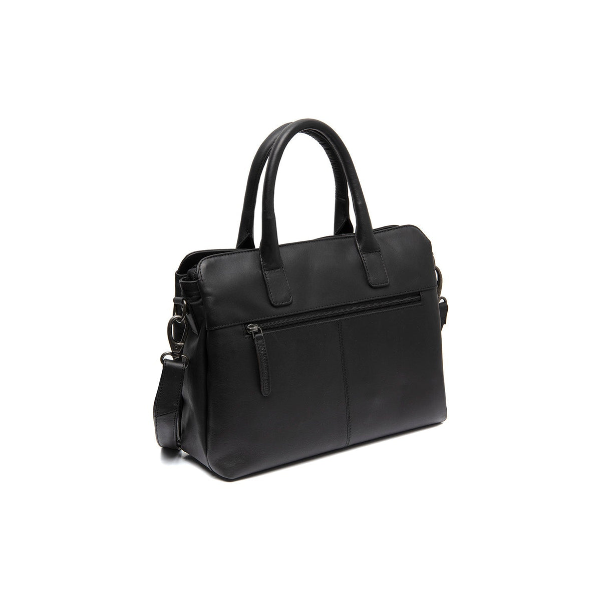 Tailored Rib Cuffs &amp; Hem Craftsmanship Construction Detail on Valmonte Full-Grain Leather Handbag da Donna
