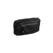 Dettaglio ravvicinato of Classic Collar &amp; Heavy-Duty Zipper Hardware on Corey Full-Grain Leather Key Case da Donna