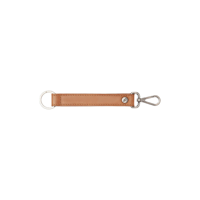 Leather Key Ring Cognac da Donna