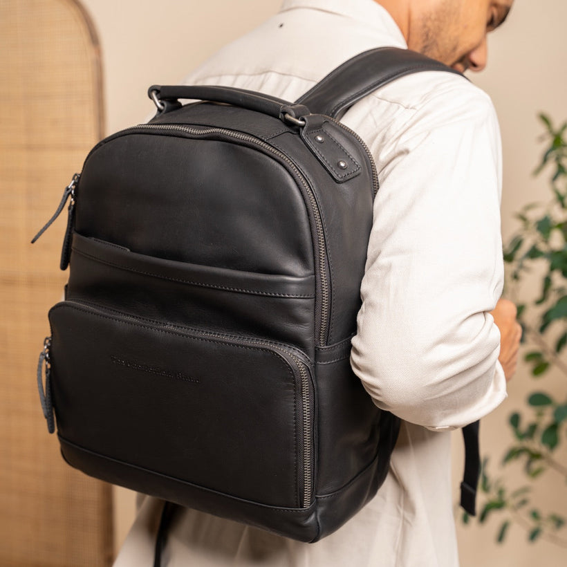 Austin Full-Grain Leather Laptop Backpack da Donna