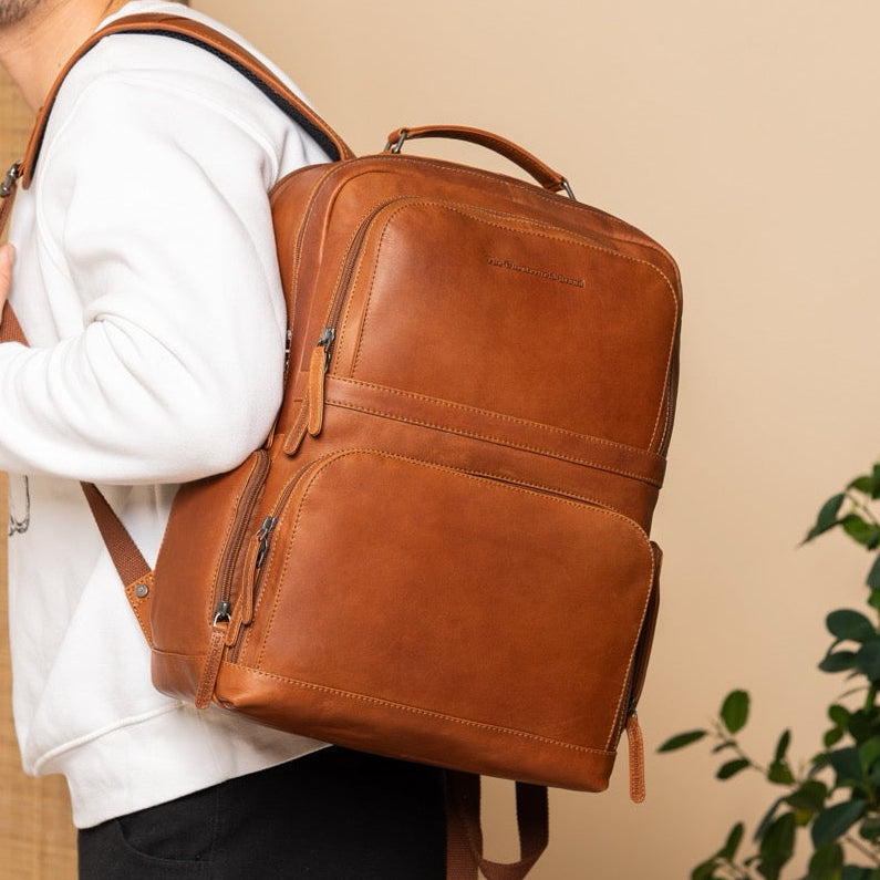 Lennox Full-Grain Leather Laptop Backpack da Donna – Vista prodotto alternativa 2