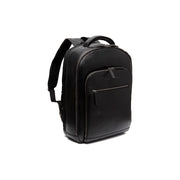 Maggiore Full-Grain Leather Laptop Backpack da Uomo in Classic 100% Full-Grain Leather - Full Exterior Front Profile View | Acquista online